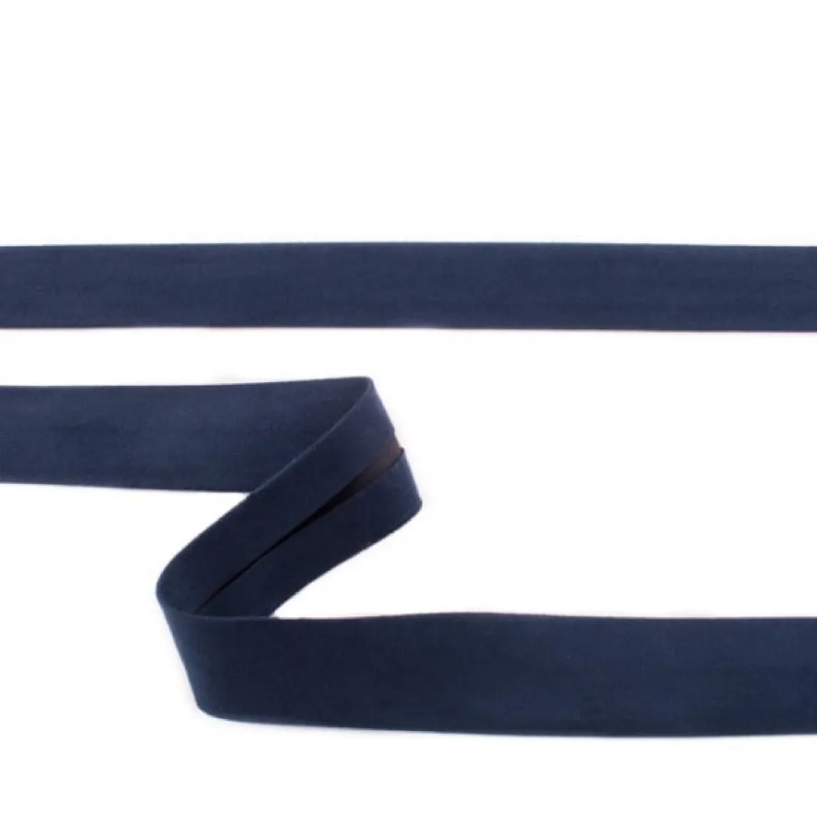 Schrägband Velourleder dunkelblau Meterware Breite: 2cm