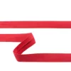 Schrägband Velourleder-Optik rot Meterware Breite: 2cm
