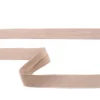 Schrägband Velourleder sand Meterware Breite: 2cm