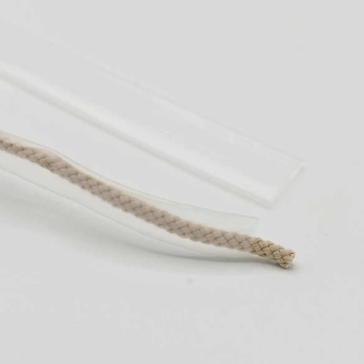 Schrumpfschlauch für Kordelenden transparent Breite: 24mm