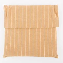 Schürze aus Baumwolle in Einheitsgröße sandgelb weiß gestreift 75x90cm von Linen & More