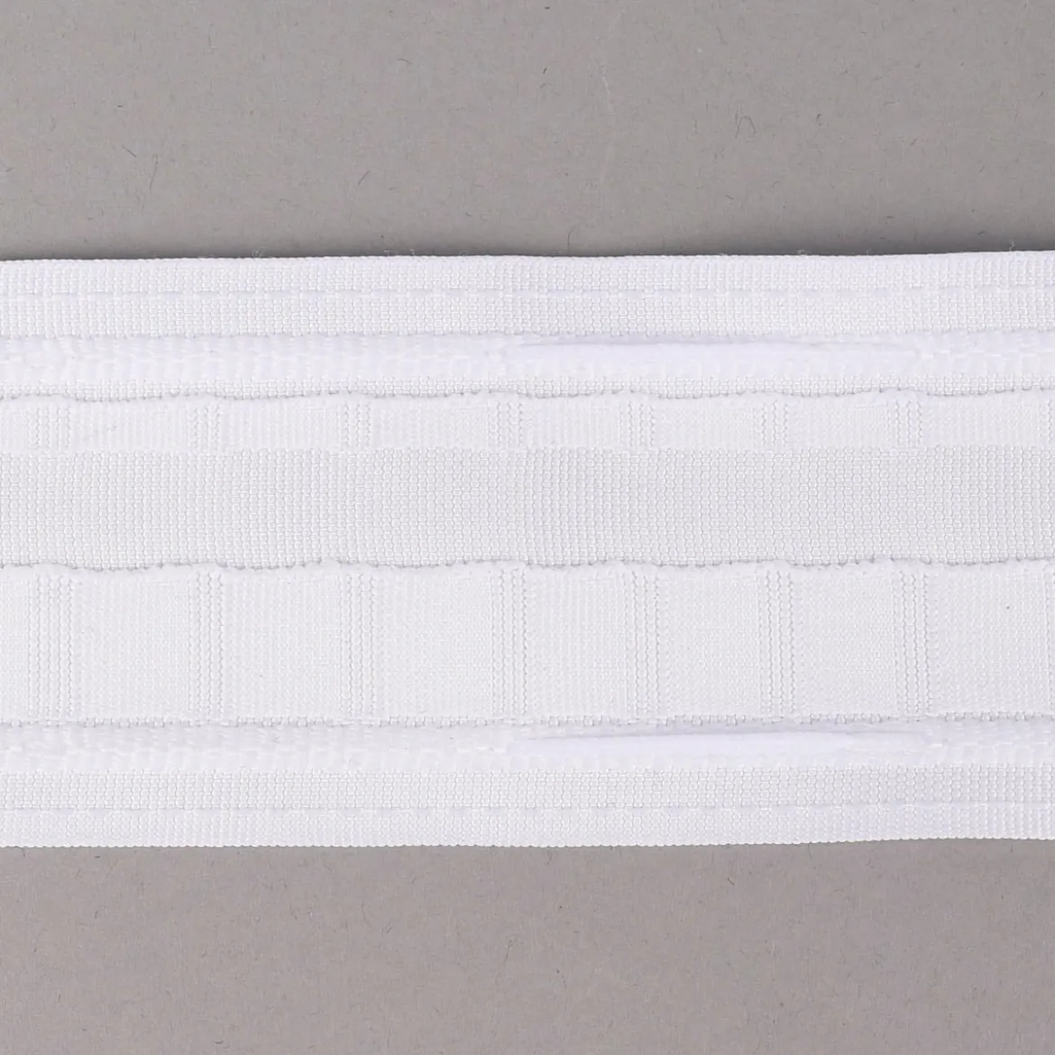 Schwerstegband Gardinenband Faltenband weiß für schwere Stoffe 1er Falte 1:1,5 50mm