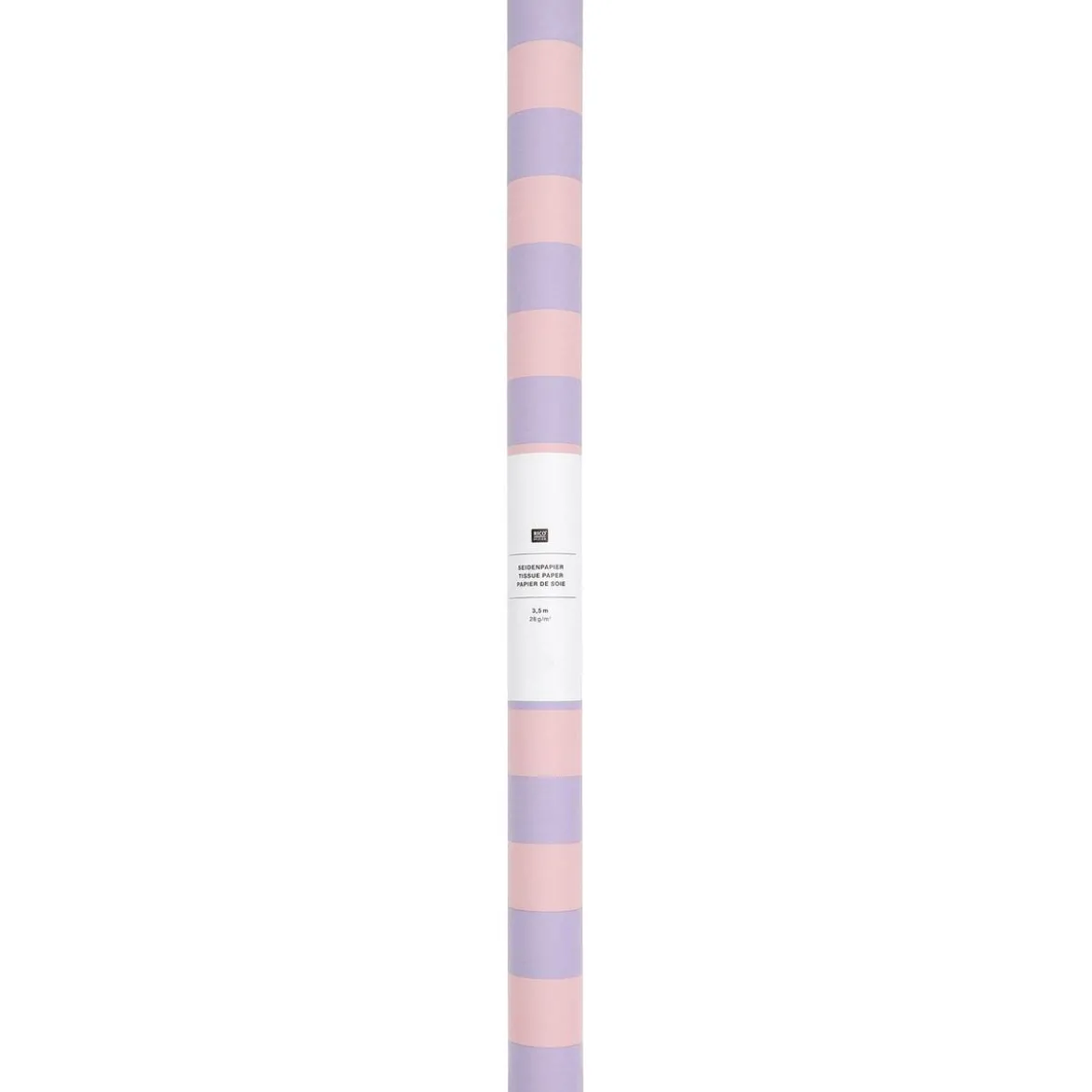 Seidenpapier Streifen rosa-flieder 50x365cm auf Rolle von Rico Design