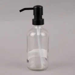 Seifenspender Pumpflasche Glas Kunststoff transparent schwarz 250ml oder 1l