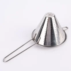 Seiher Metall rostfrei silberfarbig 16x12cm
