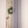 Ösengardine Allover fein geblümt grau weiß 140x260cm
