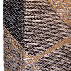 Ösengardine blickdicht Blätter anthrazit messing 140x245cm