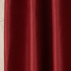 Ösengardine Chevron feine Zickzacklinien abdunkelnd rot schwarz 140x260cm