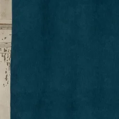 Ösengardine Cordoptik einfarbig petrolblau 140x260cm