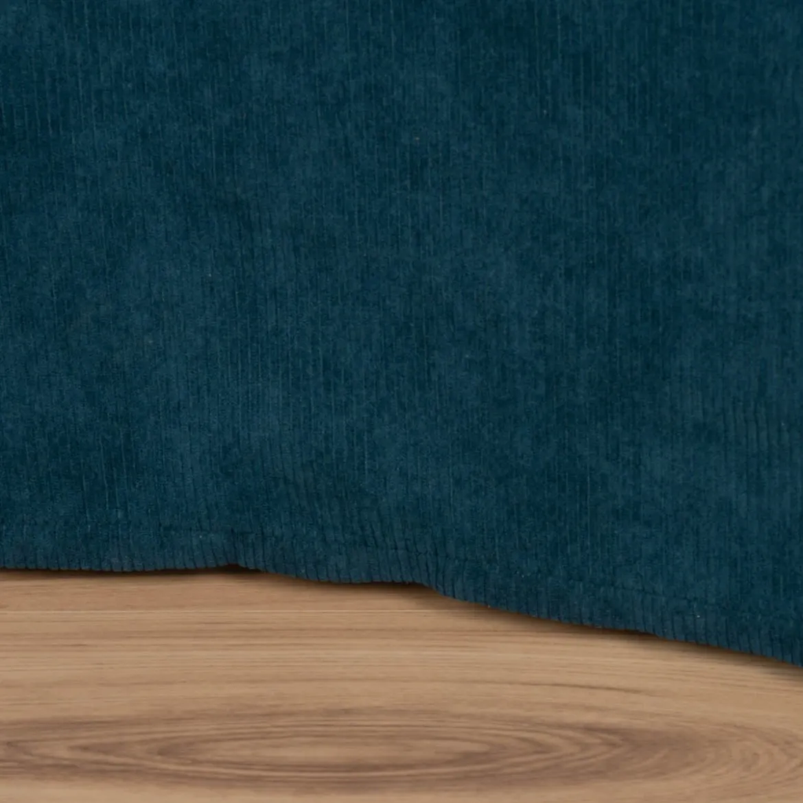 Ösengardine Cordoptik einfarbig petrolblau 140x260cm