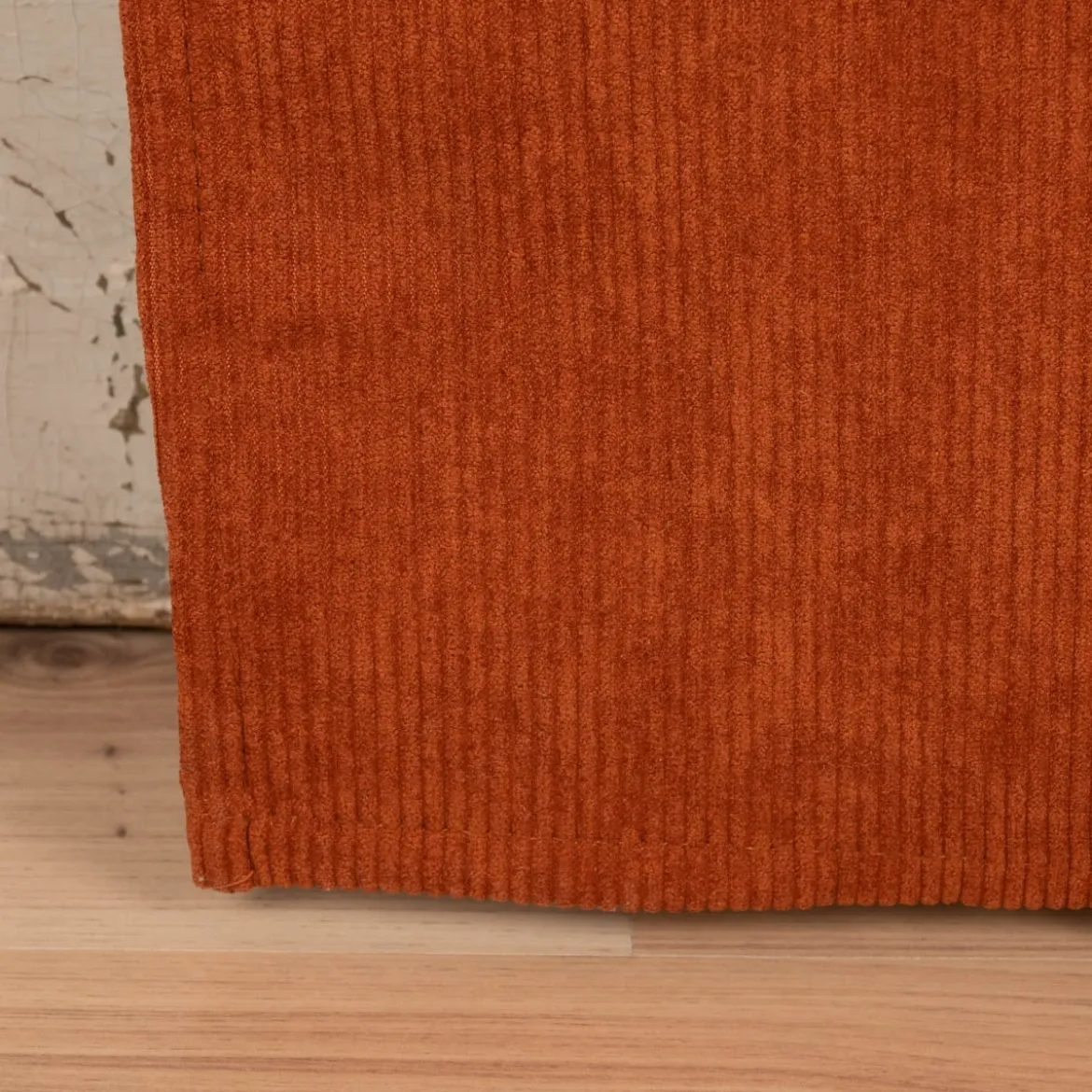 Ösengardine Cordoptik einfarbig rostorange 140x260cm