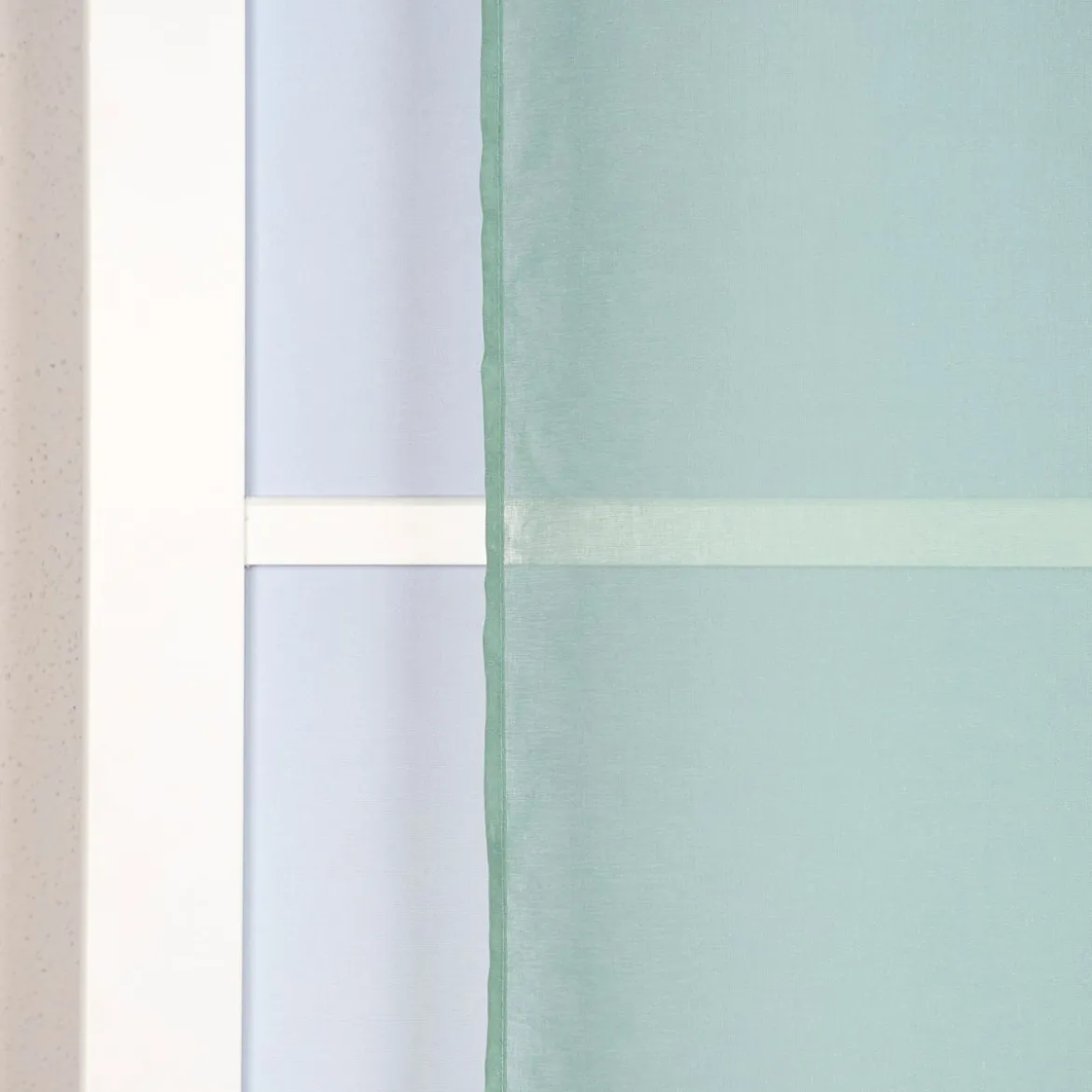 Ösengardine einfarbig Voile Struktur mintgrün 135x260cm