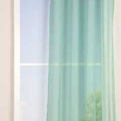 Ösengardine einfarbig Voile Struktur mintgrün 135x260cm