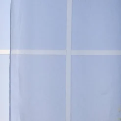 Ösengardine einfarbig Voile Struktur jeansblau 135x260cm