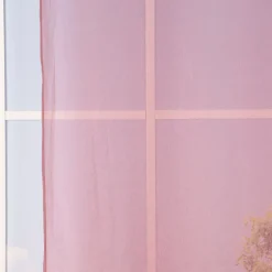 Ösengardine einfarbig Voile Struktur altbeere 135x260cm