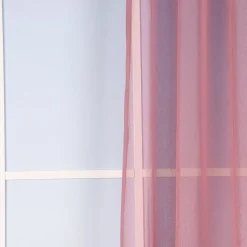 Ösengardine einfarbig Voile Struktur altbeere 135x260cm