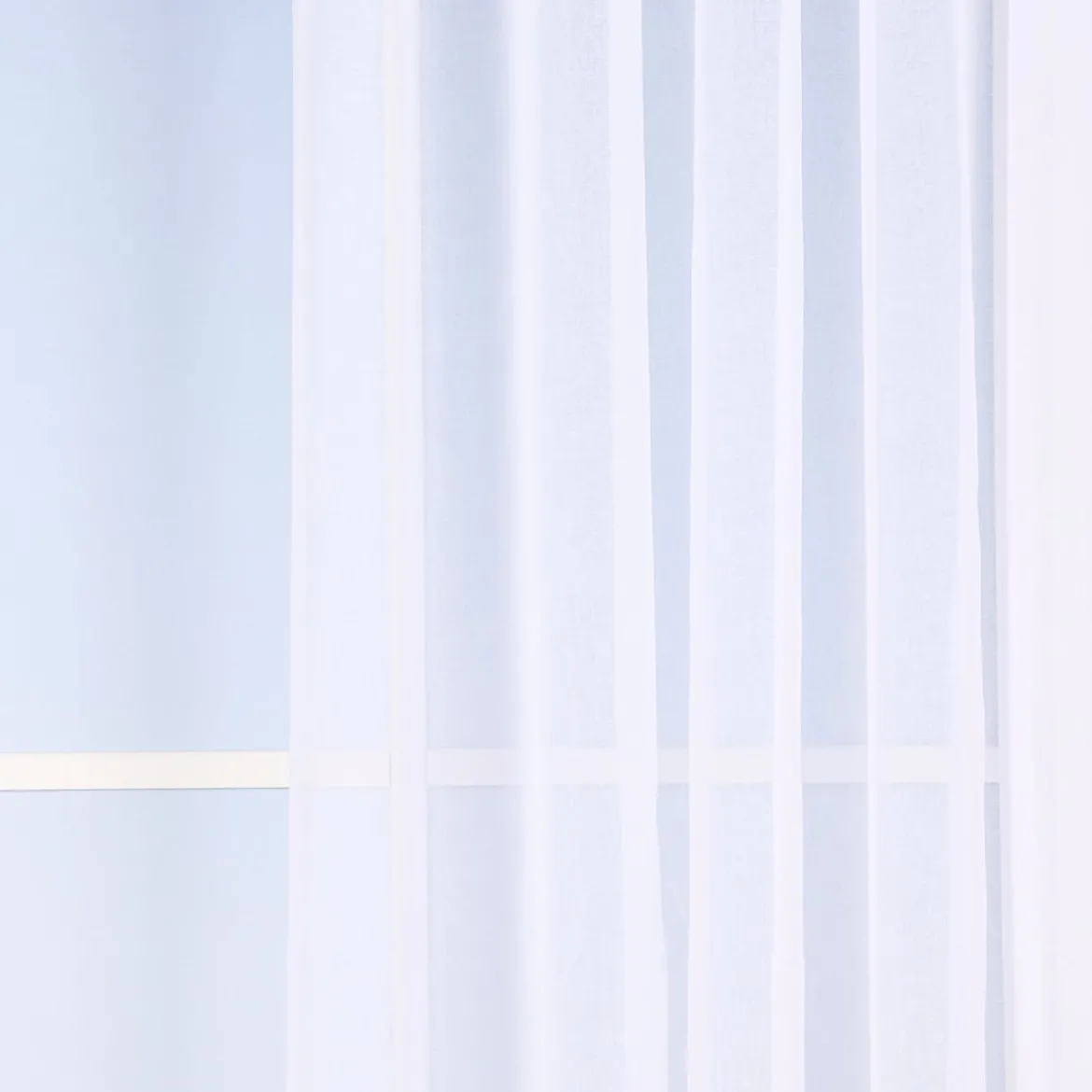 Ösengardine einfarbig Voile Struktur extrabreit weiß 300x260cm