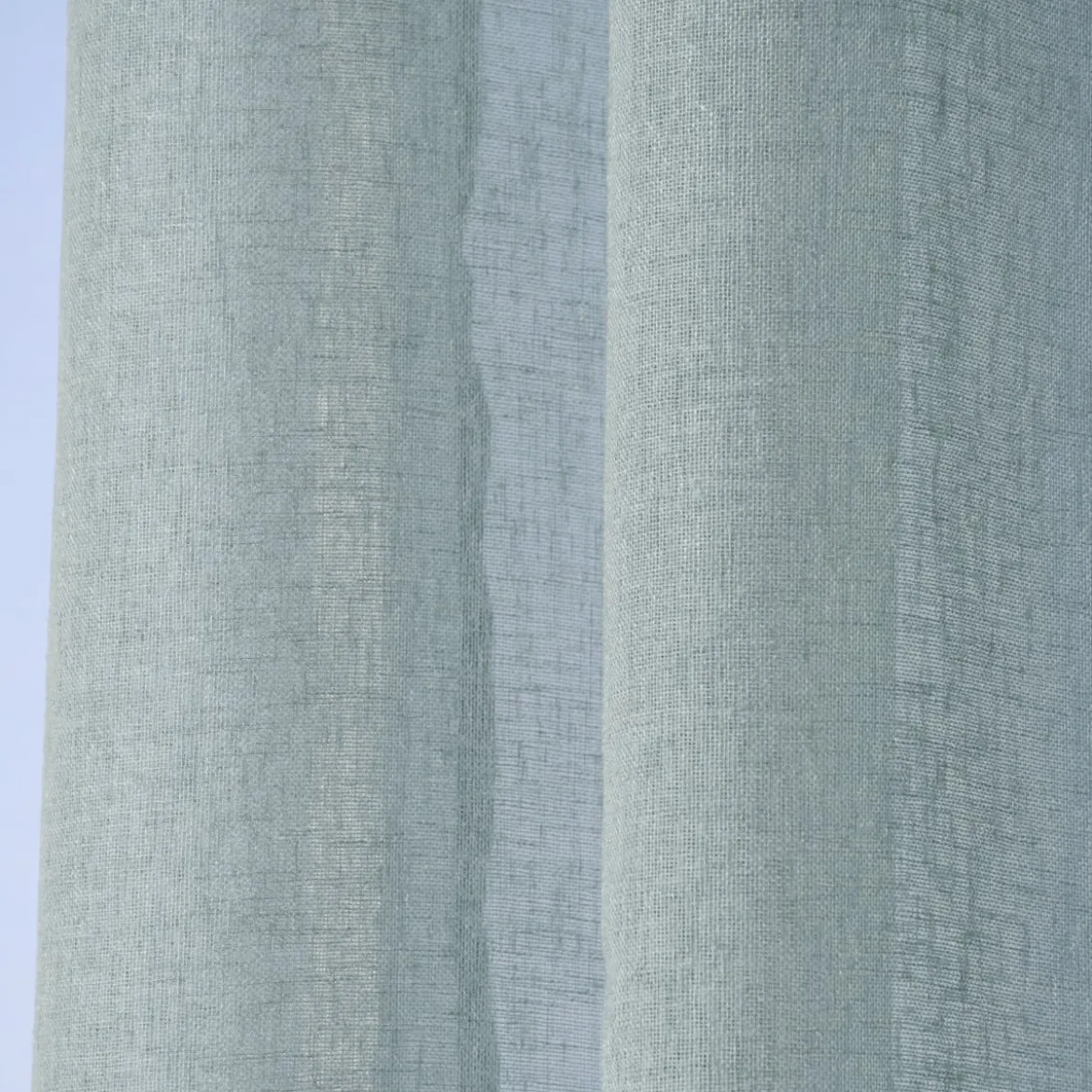 Ösengardine Leinenoptik uni blau 140x260cm