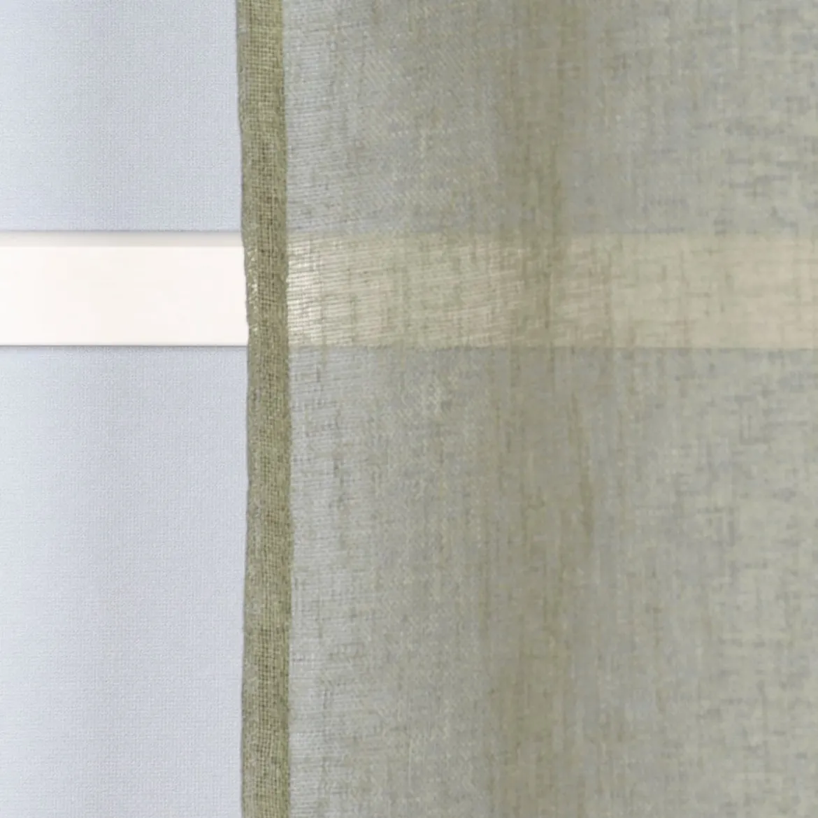 Ösengardine Leinenoptik uni grün 140x260cm