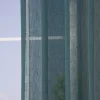 Ösengardine Leinenoptik uni petrol 140x260cm
