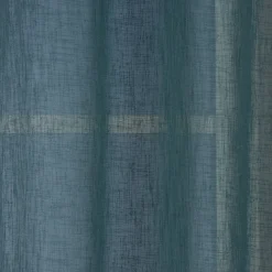 Ösengardine Leinenoptik uni petrol 140x260cm