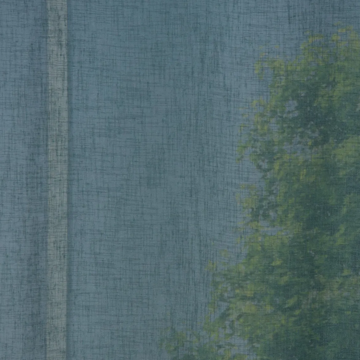 Ösengardine Leinenoptik uni petrol 140x260cm