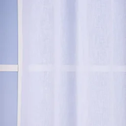 Ösengardine Leinenoptik uni weiß 140x260cm