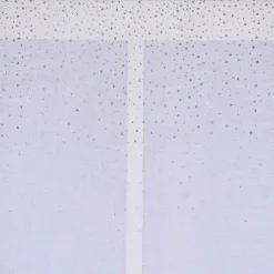 Ösengardine mit Glitzersteinen weiß silberfarbig 140x260cm