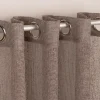 Ösengardine Netzstruktur gestreift taupe 140x245cm