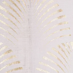 Ösengardine Reliefdruck Ornamente Bögen offweiß goldfarbig 140x260cm
