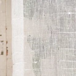 Ösengardine XXL Schnurstreifen mit Glitzerpailletten weiß 300x260cm