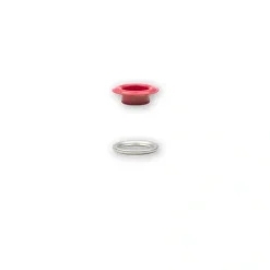 Ösen mit Scheiben 8mm rot/silberfarbig 32 Stk von Prym