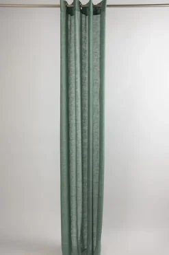 Ösenschal Fertiggardine Scandia Leinenoptik türkis 245x137cm