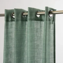 Ösenschal Fertiggardine Scandia Leinenoptik türkis 245x137cm