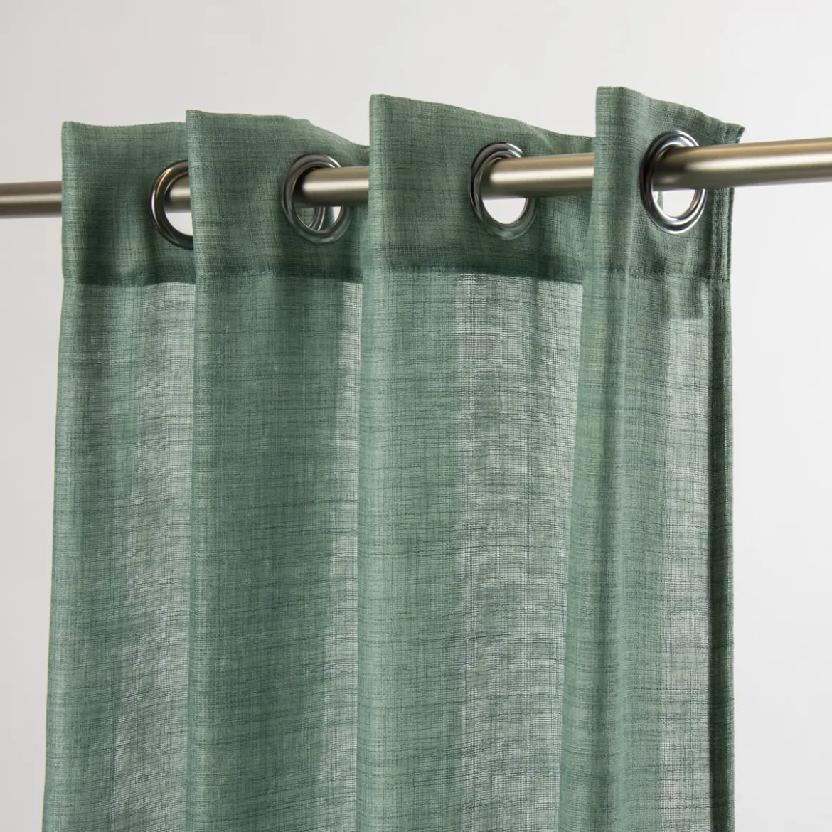 Ösenschal Fertiggardine Scandia Leinenoptik türkis 245x137cm