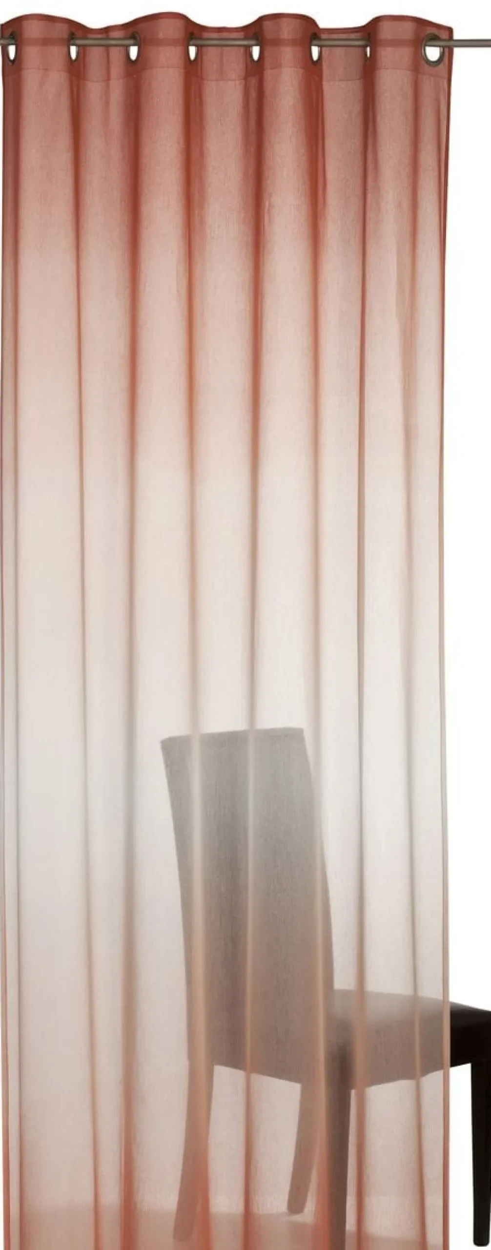 Ösenvorhang Batik Farbverlauf halbtransparent terracotta 140cmx255cm