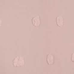 Ösenvorhang Dekoschal Leinenoptik Pompons rosa 135x245cm
