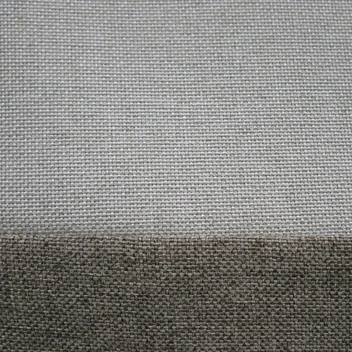 Ösenvorhang Dualino meliert mit farbig abgesetztem Sockel beige braun 140x255cm
