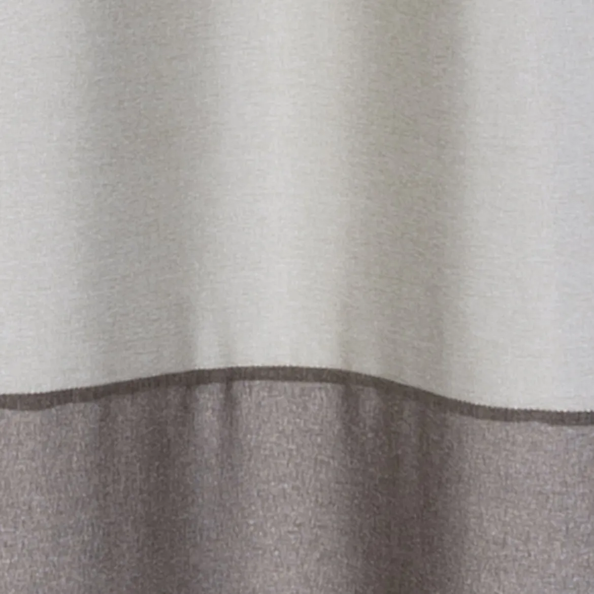 Ösenvorhang Dualino meliert mit farbig abgesetztem Sockel beige braun 140x255cm