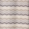 Ösenvorhang Jacquard Leinenoptik Chevronmuster weiß natur grau 135x250cm