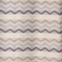 Ösenvorhang Jacquard Leinenoptik Chevronmuster weiß natur grau 135x250cm