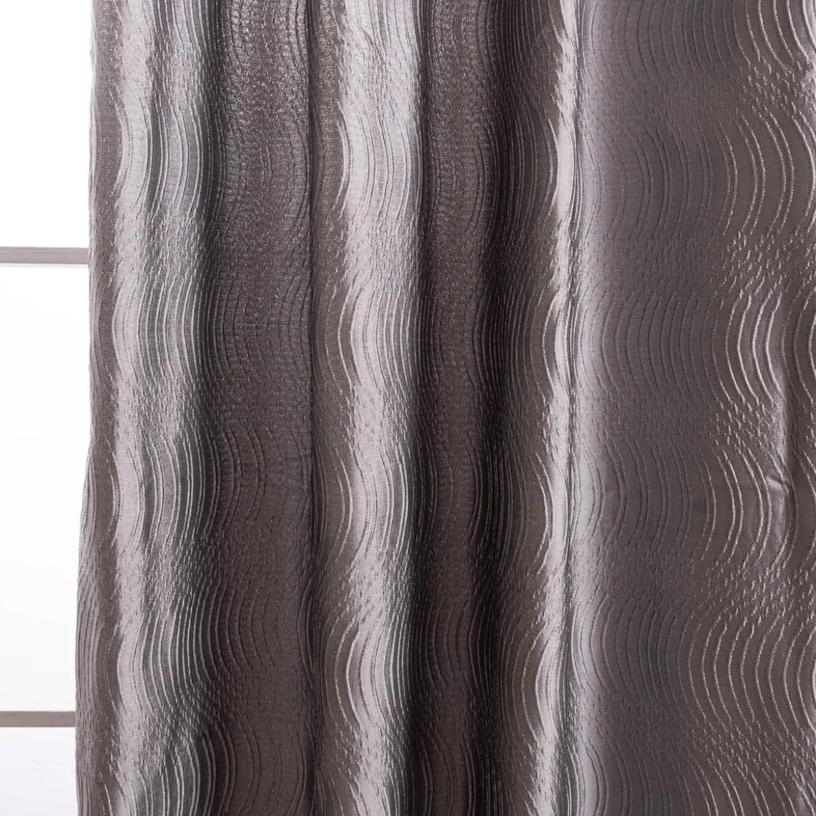 Ösenvorhang Miracle Elbersdrucke blickdicht Clocqué-Jacquardgewebe silber 140cmx255cm