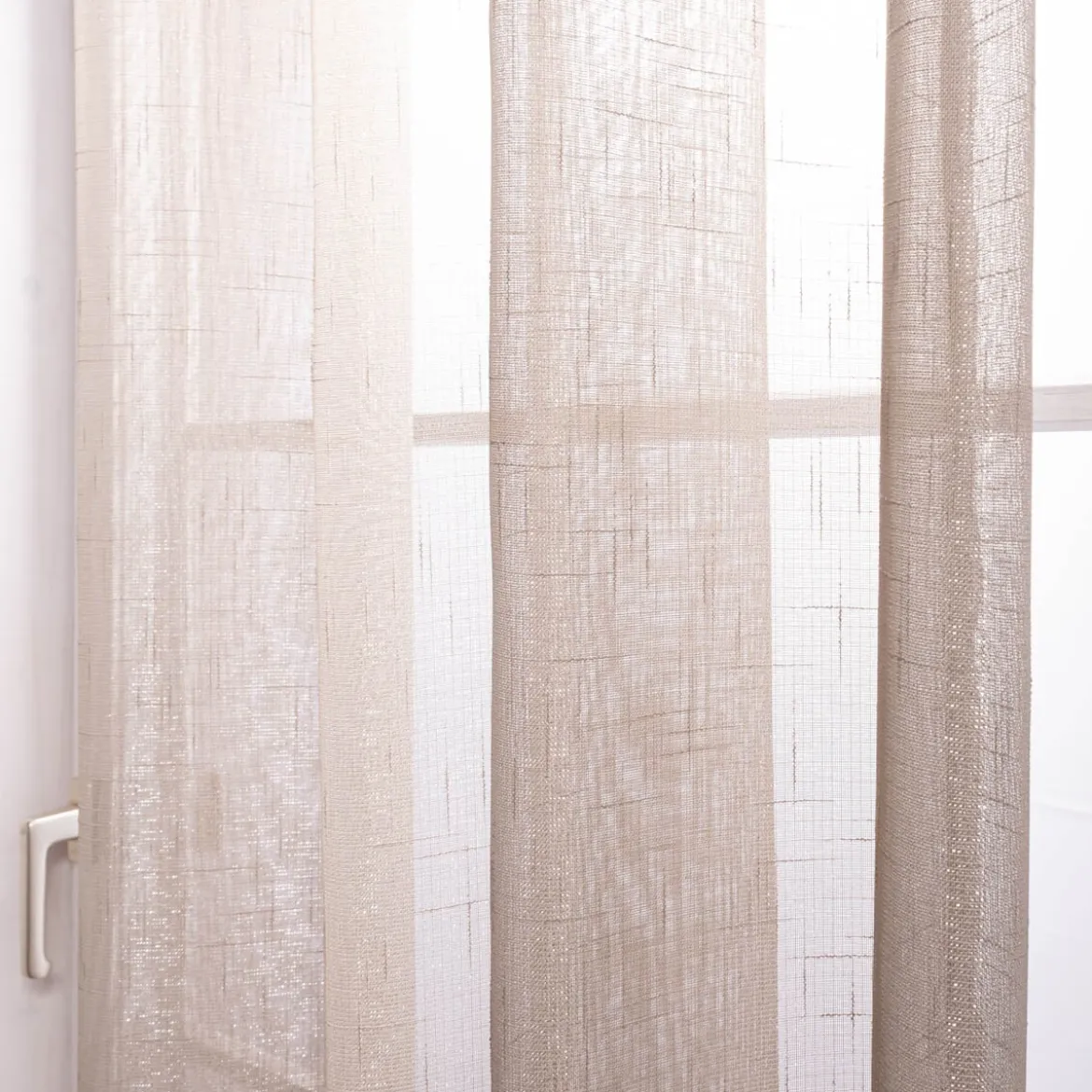 Ösenvorhang Mirage Elbersdrucke Batist transparent natur silber 140cmx255cm