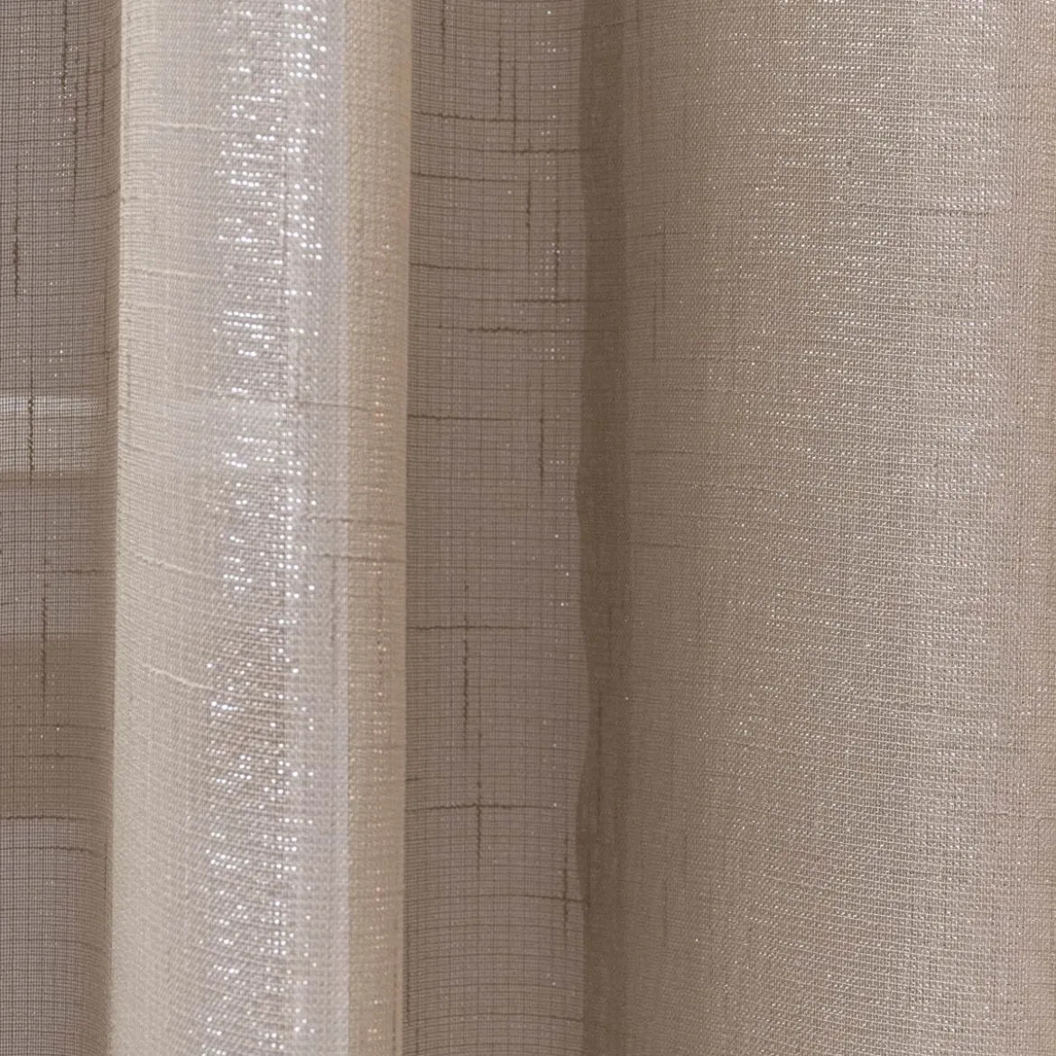 Ösenvorhang Mirage Elbersdrucke Batist transparent natur silber 140cmx255cm