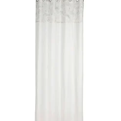 Ösenvorhang mit Ansatz East Coast creme grau beige 140x255cm