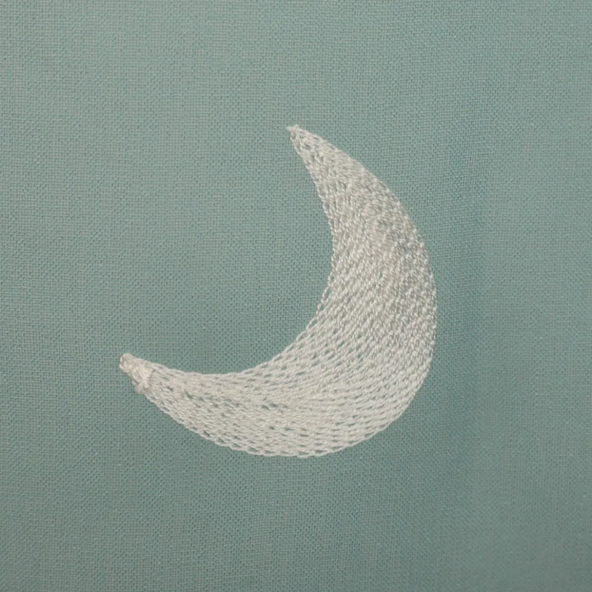 Ösenvorhang Voile mit Stickerei Sterne und Monde Farbverlauf blau 140x260 cm