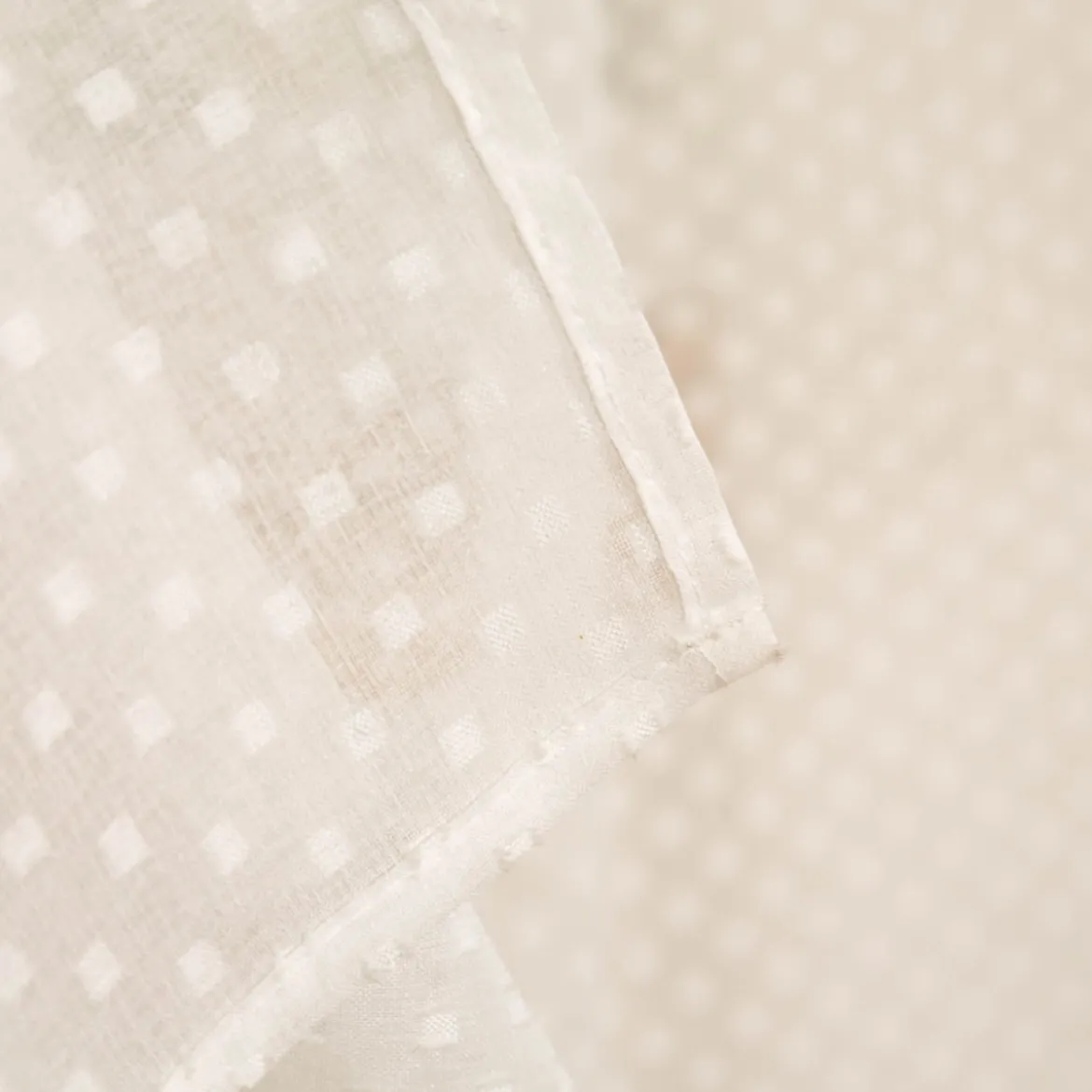 Ösenvorhang Voile Scherli Rechtecke weiß 135x260 cm – transparenter Vorhang