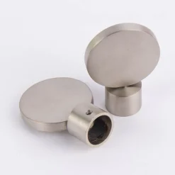 Serie Boston Endstücke Plate 2 Stück Ø16mm edelstahl-optik