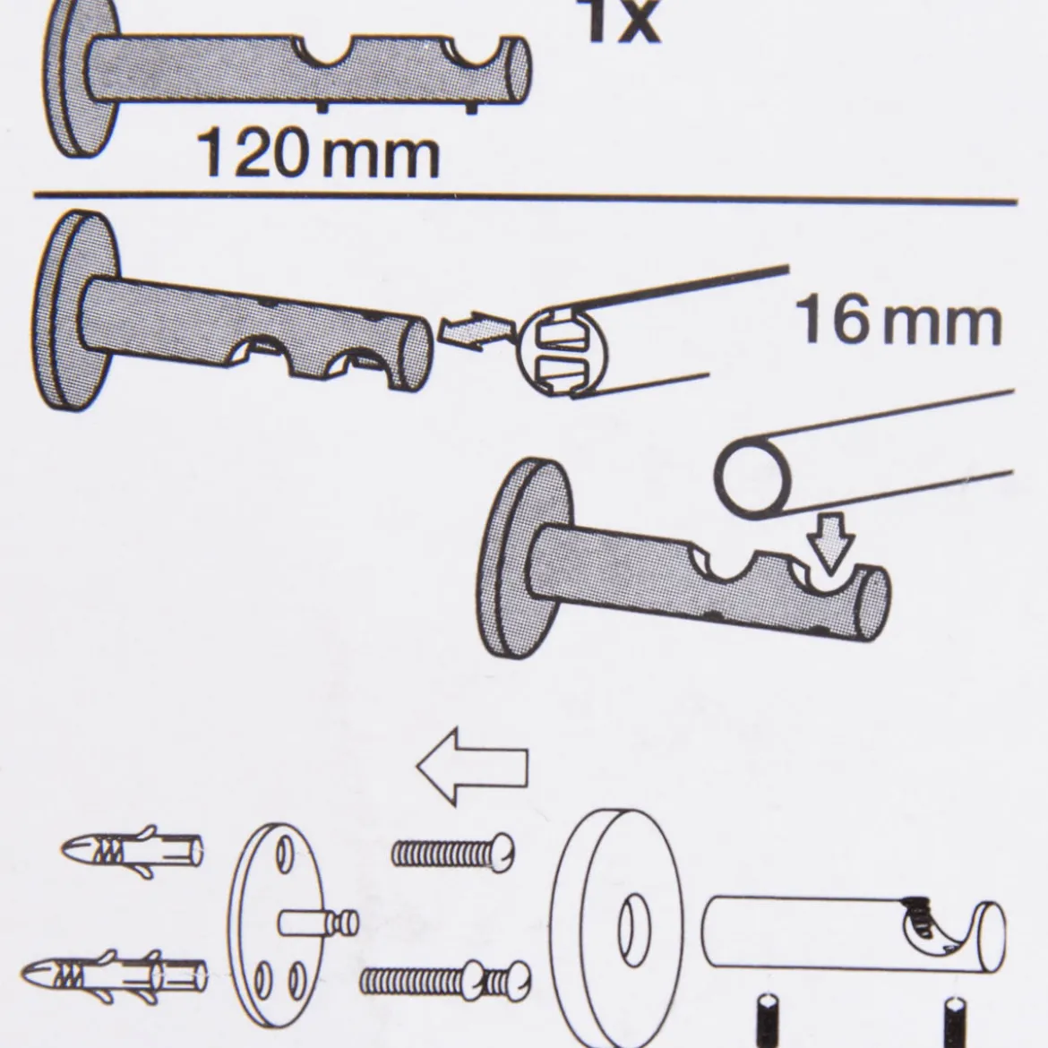 Serie Boston 2-Lauf Träger Stange oder Profil Ø16mm edelstahl-optik