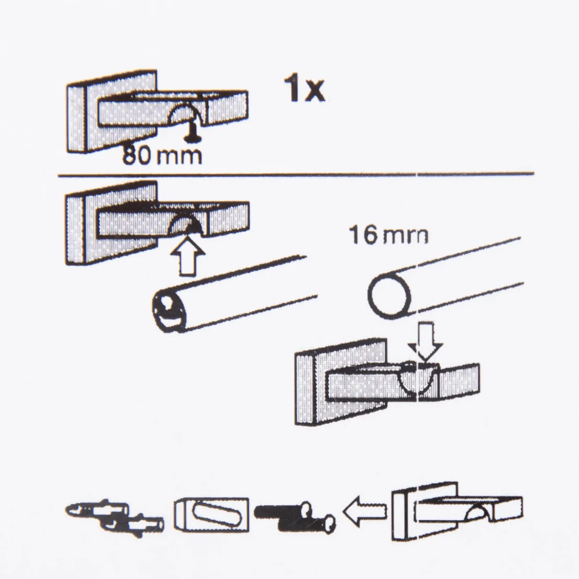 Serie Boston Träger kurz NEXT Stange oder Profil Ø16mm edelstahl-optik